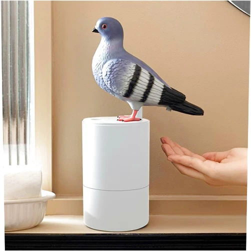 Generic Pigeon Automatic Induction Foam Hand Washer, Pigeon Soap Dispenser, Funny Pigeon Soap Dispenser, Pigeon Automatic Foaming Soap Dispenser, Bird Soap Dispenser (Grey)