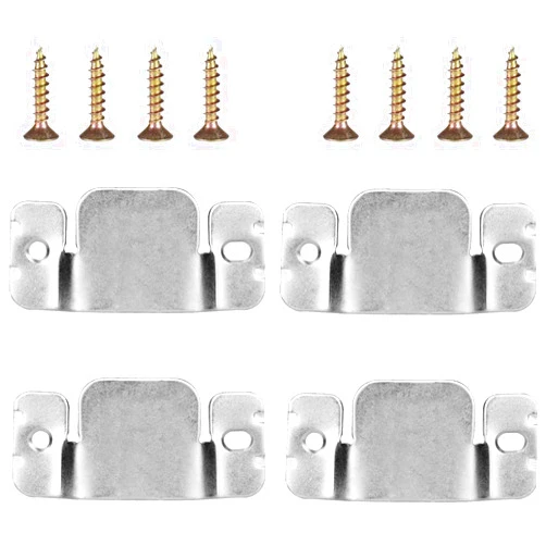 Mudder Universal Sectional Couch Bracket Sofa Interlocking Sofa Connector Bracket Couch Sectional Connectors with Screws Sectional Sofa Clips, 4 Pieces