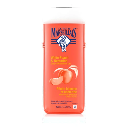 Le Petit Marseillais Extra Gentle Shower Gel White Peach & Nectarine 400 Ml, 13.5 Fluid Ounce