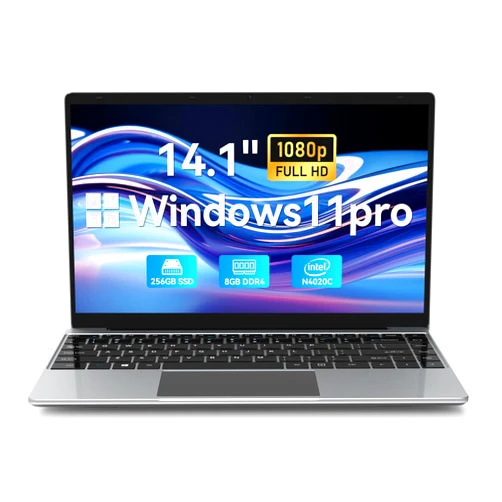 Gezoon 14 Inch Laptop Computer, 8GB RAM 256GB SSD, Intel Celeron N4020C Processors(up to 2.8GHz), Windows 11 Pro Laptop, FHD 1920 x 1080, Work and Students laptops, Light&Thin 180 Angle Opening