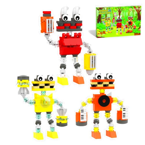 BUILDIFY Singing Building Set, Monsters Action Figure Game Toy Collectible Decoration Building Toy, Great Gift for Fans, Boys and Girls 6+ Years Old (248 Pieces)