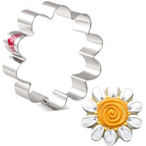 LILIAO Daisy Flower Cookie Cutter - 3.1 x 3.3 inches - Stainless Steel