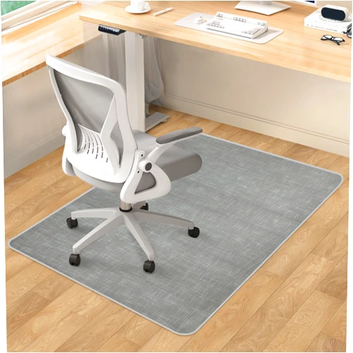 SHAREWIN Office Chair Mat for Carpet & Hardwood Floors, 48” x 36” Floor Mat, Desk Chair Mat for Home Office, Gray