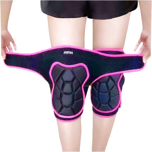 JYBTAA Men/Women Flooring Knee Pads, Safety Kneepads for Gardening House Cleaning, Adjustable Foam Knee Pad for Mechanic Carpenter Painter, Soft Lightweight Pink Knee Cushion for Adult, Rose Red M