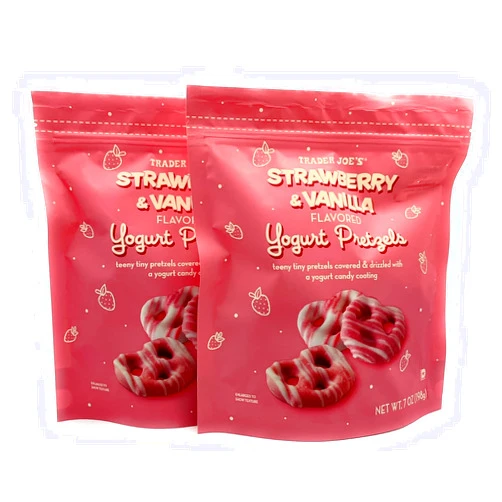 Generic Trader Joes Strawberry & Vanilla Flavored Yogurt Pretzels 7oz (198g) - 2 packs