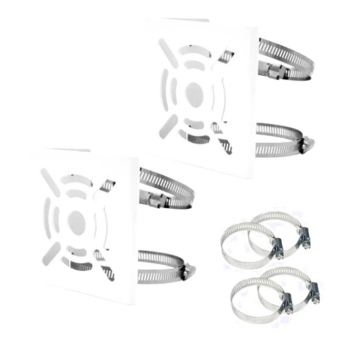 Fox Baby Universal Vertical Pole Mounting Bracket for CCTV Security Camera PTZ Dome, Wall Mounting Loop Bracket with 8 Loops (2 Pcs)