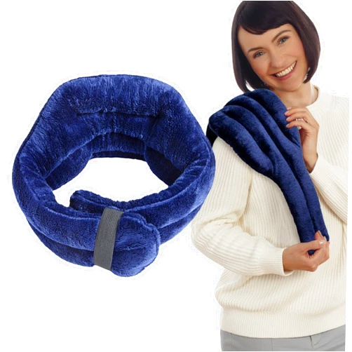 SunnyBay Microwave Heating Pad, Microwavable Heated Neck and Shoulder Wrap with Wide Neck Coverage, Hands-Free Moist Aromatherapy Hot Pack with Lavender, 26x7 Inches, 2.5 lbs, Navy Blue