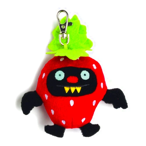 GUND Uglydoll Ugly Fruits 'Ninja Batty' Strawberry Backpack Clip