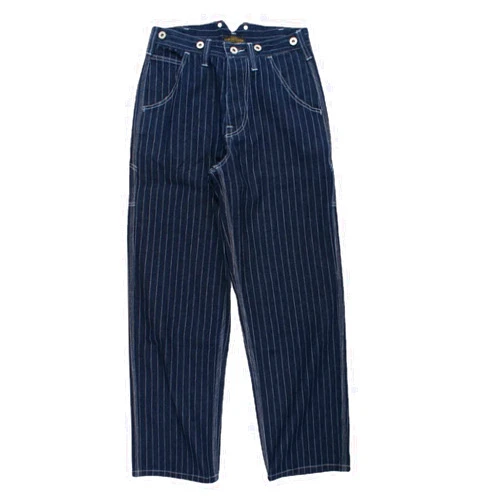 ATIYMNASTX American Vintage, Straight Loose, Stripes, Jeans, Denim, Railroad Overalls, Amekaji, Workwear Style