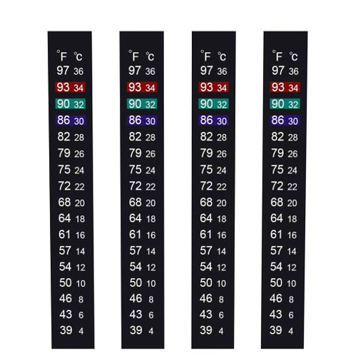 JANSAMN Aquarium Thermometer Strips, Adhesive Kombucha Beer Brewing Temperature Strip, Stick On Strip Thermometer Sticker for Fish Tank/Fermentation Jar (39 to 97℉/4 to 36℃) Terrarium Water Temperature Test