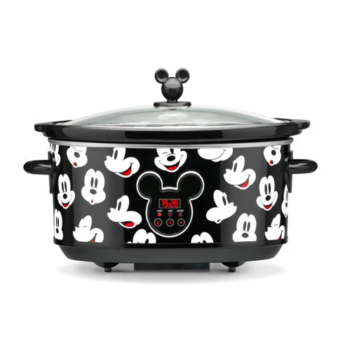 Babycakes Disney Mickey Mouse 7-Quart Digital Slow Cooker with Sound - Food Warmer for Dips, Soup & More - with Removable Stoneware - Kitchen Essential for Parties