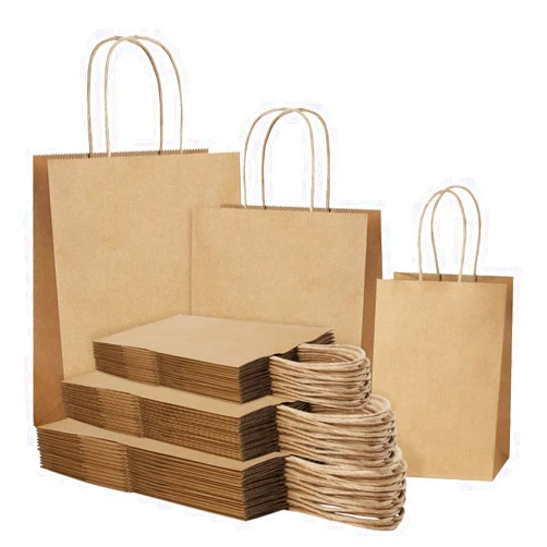 SHOPDAY 45Pcs Brown Paper Bags with Handles, Assorted Sizes Gift Bags Bulk Kraft Paper Bags 5x3x8 & 8x4x10.5 & 10x5x13 15Pcs Each Bags for Handwork, Shopping Bags for Small Business, Goody Bags Party Bags