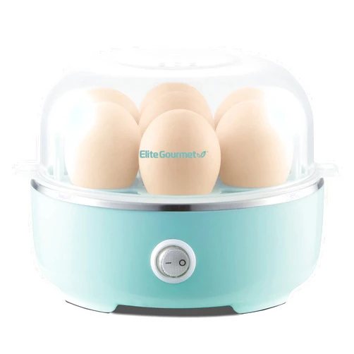 Elite Gourmet EGC115M Easy Egg Cooker Electric 7-Egg Capacity, Soft, Medium, Hard-Boiled Egg Cooker with Auto Shut-Off, Measuring Cup Included, BPA Free, Retro Mint