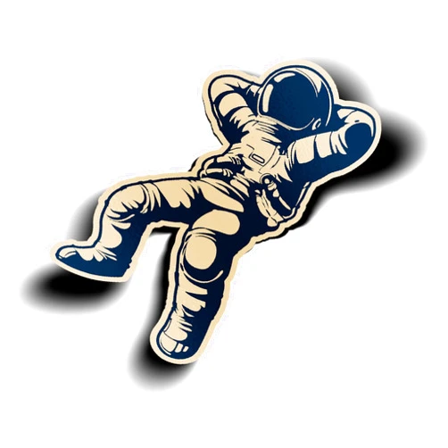 Imakestickerz.com IMS Astronaut Space Vinyl Sticker Waterproof Decal for Laptop Bottle - 3 Pack