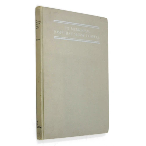 By Charity Organization Society of New York (Author) In Memoriam Josephine Shaw Lowell