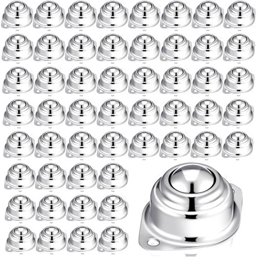 Gisafai Roller Ball Transfer Bearing Carbon Steel Round Ball Transfer Unit Universal Casters for Conveyor Roller Stand Transmission System Furniture(60 Pcs,1
