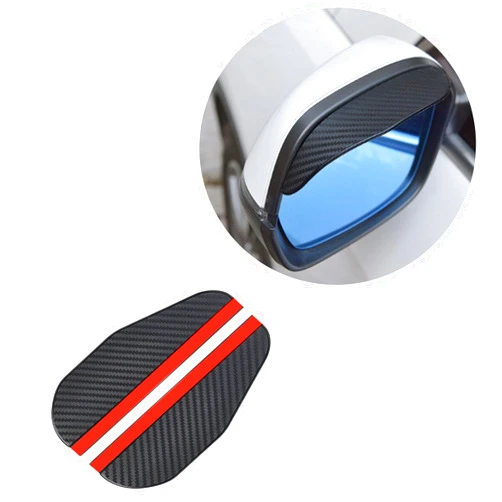 EDEMCO Compatible with Ford Escape 2013-2019, 2Pcs Car Side Rear View Mirror Rain Eyebrow Visor Rainproof Snow Guard Protector Sun Shield Cover,A Carbon Fiber Look