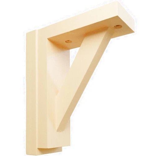 Ekena Millwork BKT02X06X07TRMA Traditional Shelf Wood Brackets, 2 1/2