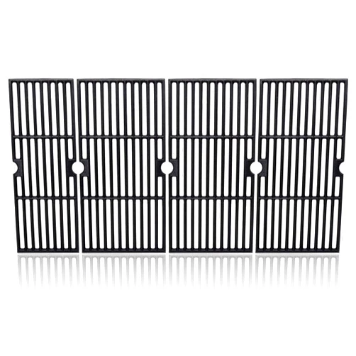 Adviace 18 Inch Grill Grates for Charbroil Performance 6 Burner 463245917, 463274419, Cast Iron Grate Grid for Char-Broil Replacement Parts 463347017, 463377319, 463275517, G470-0002-W1, G470-0003-W1.