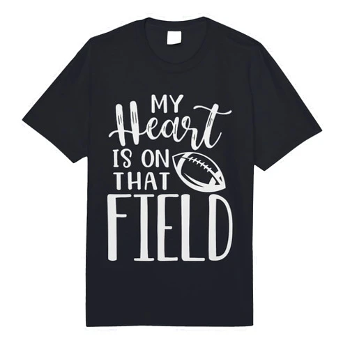 Soccer Mom - Football Softball Baseball Soccer My Heart is on That Field - Funny Football Mom Comfort Colors Adult Heavyweight T-Shirt
