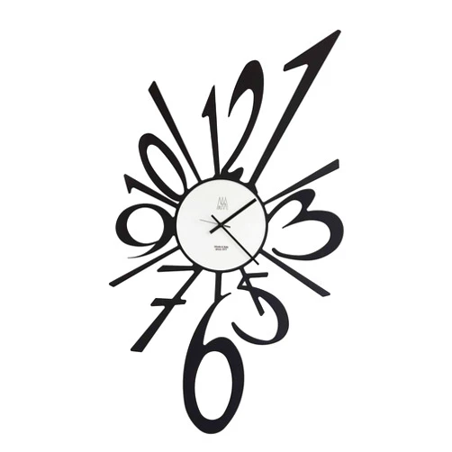 Arti & Mestieri Arti e Mestieri Big Bang Wall Clock Black and Frosted Glass
