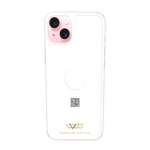 WAVEBLOCK Harm Blocker for Cell Phone - iPhone 12/12PRO/13PRO Pro - 5G Shield Reduction Sticker, Fits Beneath Case, Tested in FCC Certified Lab, iProtect Sticker for iPhone, Made in USA White