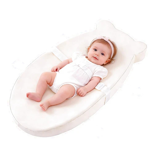 VISFAPAER Baby Changing Pad, Waterproof & Wipeable Soft Diaper Changing Mat with PU Cover, Contoured Baby Changing Pad for Dresser & Table, with Non-Slip Safety Belt, Portable & Lightweight,Large Cushioned Foam