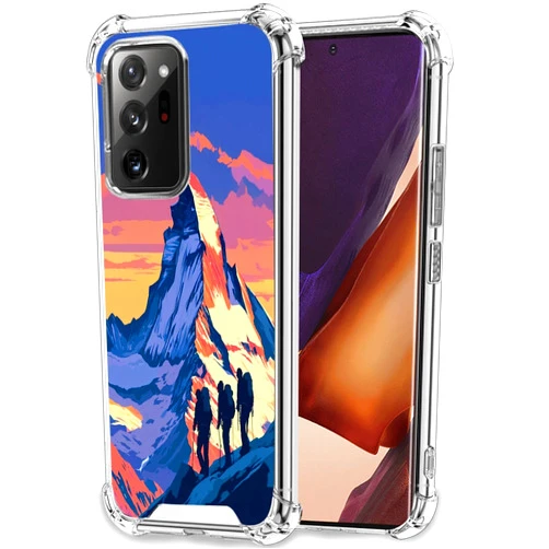 SANTUO Transparent Phone Case for Samsung Galaxy Note 20 5G Note 20 Ultra 5G Note 10 Note 10+ Note 8 Note 9,Mountain-AG80 with Four Corner Protection