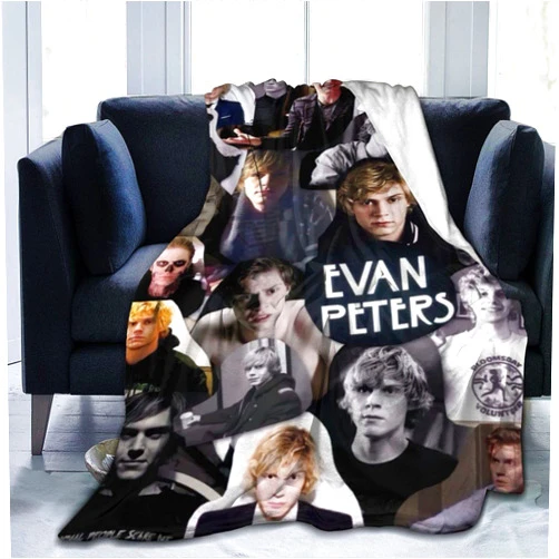 Axirdju Blanket Evan Peters Soft Warm Fluffy Lightweight Blanket for Throws Blankets All Season for Bedroom Living Room