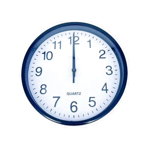 Muellery Black Wall Clock, Silent Non Ticking 8 Inch Quality Quartz Battery Operated Round Easy to Read Home/Office/School Clock