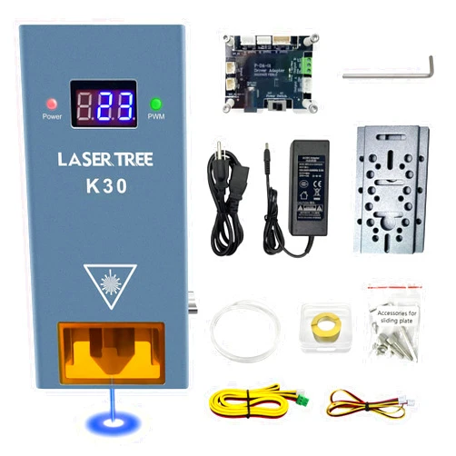 LASER TREE Laser Module, 30000 mW(30W) Optical Output Laser Cutter Module, Higher Accuracy Laser Engraving Module with Air Assist, Laser Head for Laser Engraver Cutter Machine DIY, K30