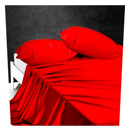 Fromeet Waterproof Bed Sheets Flat Sheet with Inflatable Pillow, Mattress Protector Flat Sheets for Essential Oil Massage Spa Comfortable and Easy to Clean(Red, King) 1