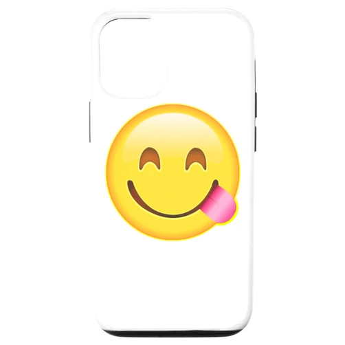 Proud Funny Sarcasm Phone Characters Emoticon R Us iPhone 12/12 Pro Silly Smiling Tongue Out Crazy Smile Cute Yellow Funny Case