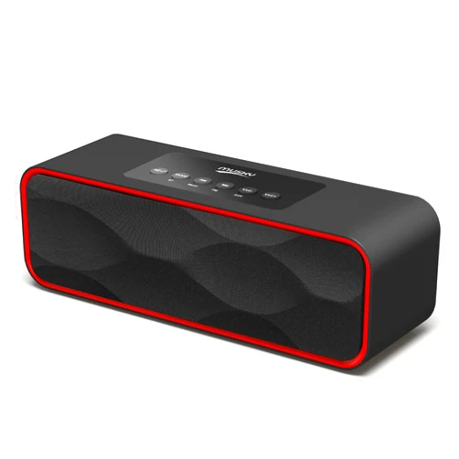 Baymart Portable Wireless Bluetooth Stereo Speaker with Powerful Sound 10W Acoustic Drivers Built-in Mic FM Radio Micro SD Card USB AUX-in Slot for Smartphone, PC, MP3 and More