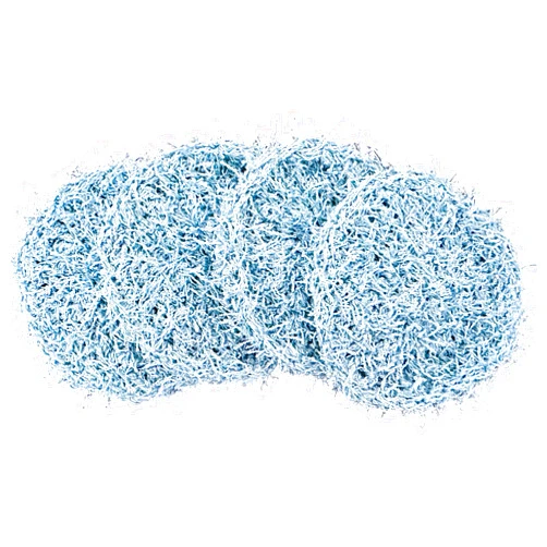 Peacefully You Set of 4 Dish Scrubbies/Cleaning Pads - 5 Color Choices - 100% Non Scratch - Pot & Pan Heavy Duty Scrubbing Handmade (USA) by Peacefully You (Medium, Glacier Blue)