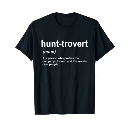 Only Laughs Apparel Funny Hunting Shirts For Hunters Men, Hunt-trovert Hunting T-Shirt