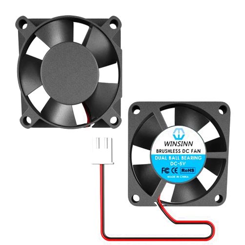 WINSINN 30mm Fan 5V, 3D Printer Micro 5 Volt Fans 3010 Dual Ball Bearing, Brushless Cooling 30mmx10mm 2PIN (Pack of 2Pcs)