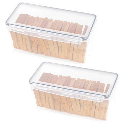 Tiawudi 2 Pack Bread Box, Plastic Bread Container, Large Sandwich Holder, Bread Storage Container for Kitchen Counter, Bread Keeper with Airtight Lid, Bread Saver, 9 Qt / 8.5L Each