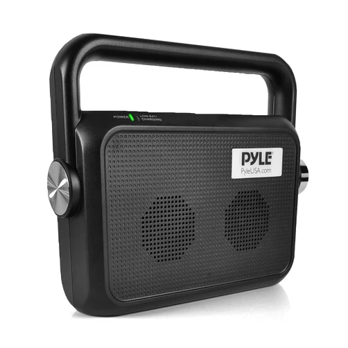 Pyle Wireless Portable Speaker Soundbox - 2.4ghz Full Range Stereo Sound Digital TV MP3 iPod Analog Cable w/ Headset Jack Voice Enhancing Audio Hearing Assistance - PTVSP18BK