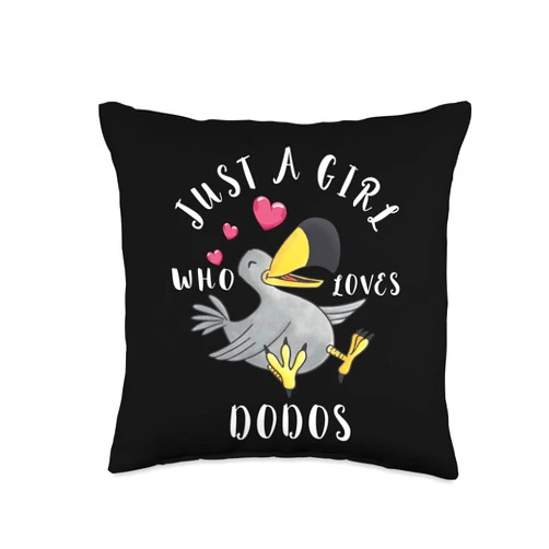 Dodo Vogel Dronte Flugunfähiger Vogel Vogelart Dodo Bird Girls Dronte Bird Animal Flightless Bird Species Throw Pillow