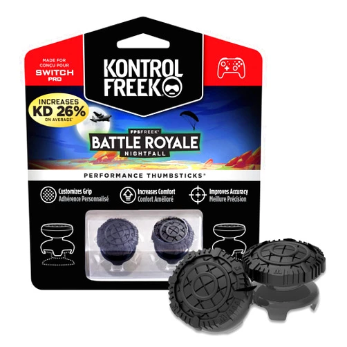 KontrolFreek FPS Freek Battle Royale Nightfall for Nintendo Switch Pro Controller | Performance Thumbsticks | 2 High-Rise Concave | Black