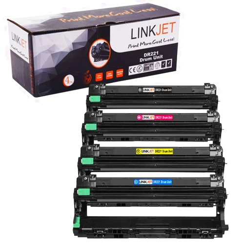 LINKJET Compatible DR221 Drum Replacement for Brother DR221CL DR-221CL Drum Unit for Use in Brother HL-3170CDW MFC-9330CDW HL-3140CW MFC-9130CW MFC-9340CDW Printer(Black,Cyan,Magenta,Yellow)