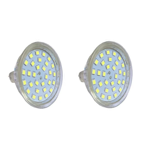 LLBEAULM MR16 GU5.3 Led Bulbs Spotlights Holiday Lighting Bulb 24V 5W 35W Halogen Equivalent Low Voltage 12V MR16 for Outdoor Landscape Yard Garden Tree Pool Not Dimmable AC/DC 12-60V 2 Pack