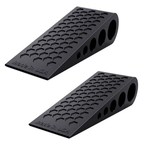 Suspension dudes Door Stoppers for Bottom of Door Premium Floor Rubber Door Stop Wedge Made in USA Heavy Duty Honeycomb Design for Carpet, Tile, Ideal for Home, School, Commercial, Black 2-Pack