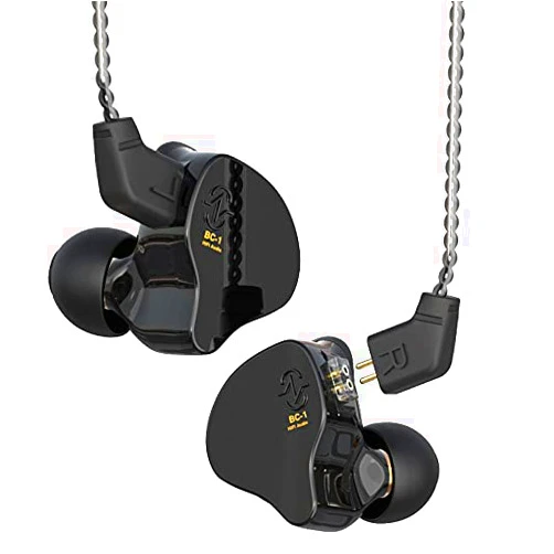 Ccz KeepHiFi CCZ Melody IEM Earphones Monitors Hybrid In Ear Headphones 1BA+1DD In Ear Monitors Headphone Wired Professional in Ear Earbuds Wired for Musicians Singers Guitarist Audiophiles (Black No Mic)