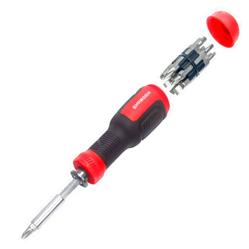 SHARDEN Multi Screwdriver 13-in-1 Screw Driver Adjustable Screwdriver Set Multitool All in One with Torx Security, Flat Head, Phillips, Hex, Square and 1/4 Nut Driver
