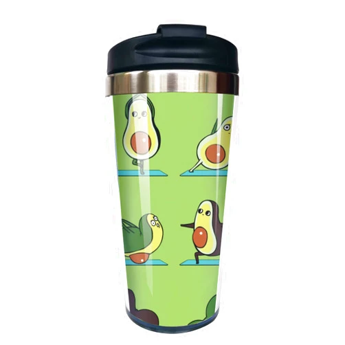 Yipaidel Avocado Tumbler Cup 13 OZ Stainless Steel Travel Mug With Lid Cute Avocado Exercise Yoga Cups With Funny Sayings For Women Insulated Tumblers Gift For Fitness Enthusiast