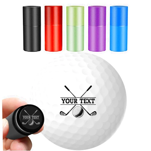 FCQIANKM Custom Golf Ball Stamp Personalized Golf Ball Stamper Self-Inking Golf Ball Stamp Markers Reusable Golf Ball Mark Your Own Golf Ball Stamp Golfer Gift Golfing Accessories