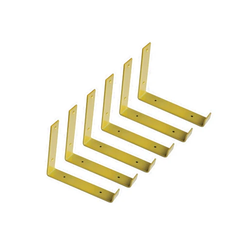 Evolf Love life Gold Shelf Brackets 6 Pack Heavy Duty Shelves Brackets 7.25