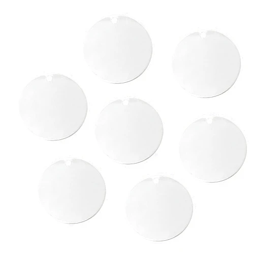 Rockin Beads (TM) Rockin Beads 25 Silver Plated Brass Alloy Metal Stamping Blanks Round Drop Dia 20mm